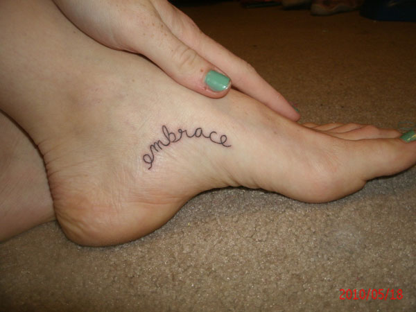 Beautiful Words Tattoo On Foot  Tattoo Designs Tattoo Pictures