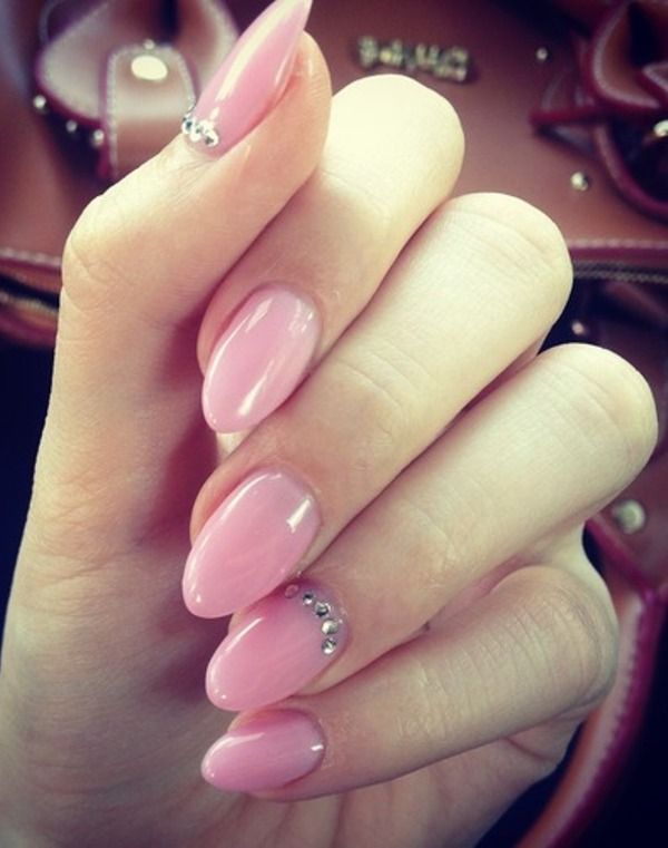 35 Almond Nails For A Cute Spring Update  Pink Flower Encapsulated Nails