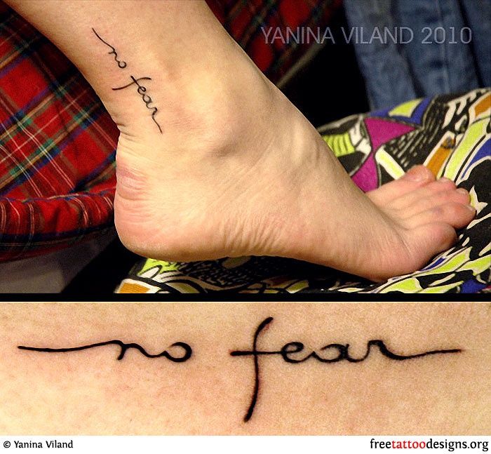 No Fear Tattoo  Etsy