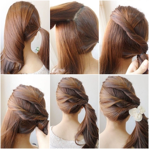  Easy  Twist Side  Ponytail Hairstyle  FMag com