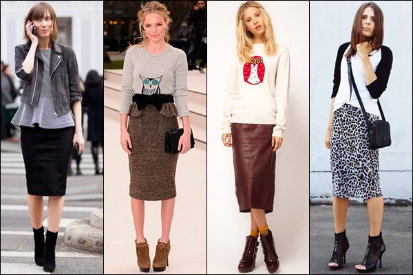 ankle boots and skirt