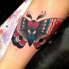 Butterfly Heart Temporary Tattoo Sticker  OhMyTat