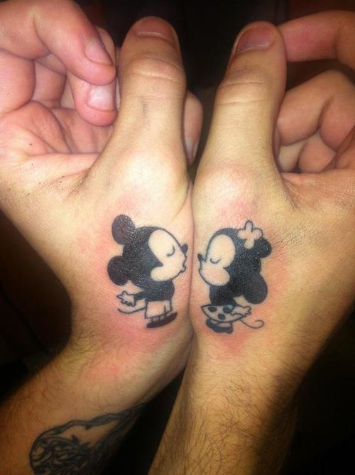 Couple matching tattoos