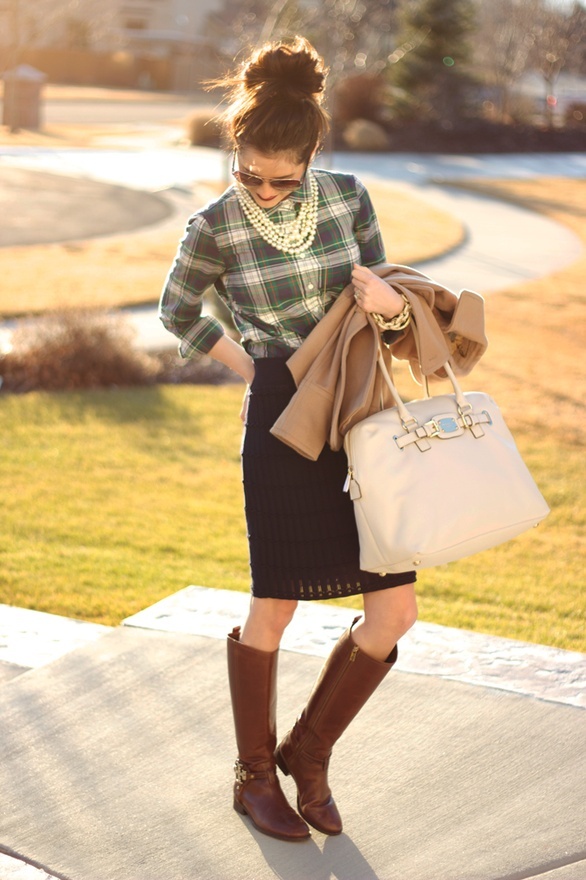 riding boots and skirt outfits