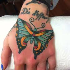 Traditional Butterfly Tattoo On Hand Fmag Com