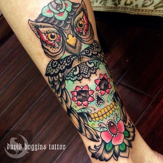 Owl Tattoo With Skull On Chest  Tattoo Designs Tattoo Pictures