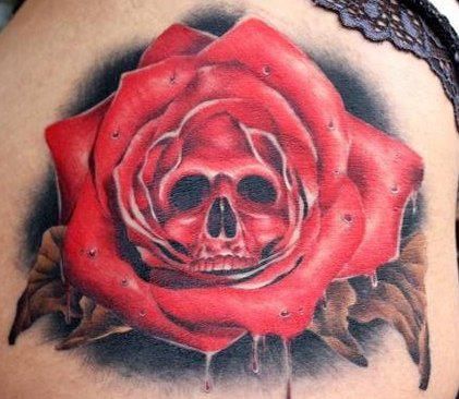 Skull Tattoo Color colorful creepy cute pretty realistic rose sleeve  tatted up HD phone wallpaper  Peakpx