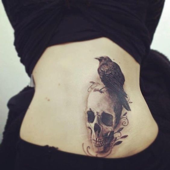 Raven skull Tattoo drawing eye Sticker  Spreadshirt