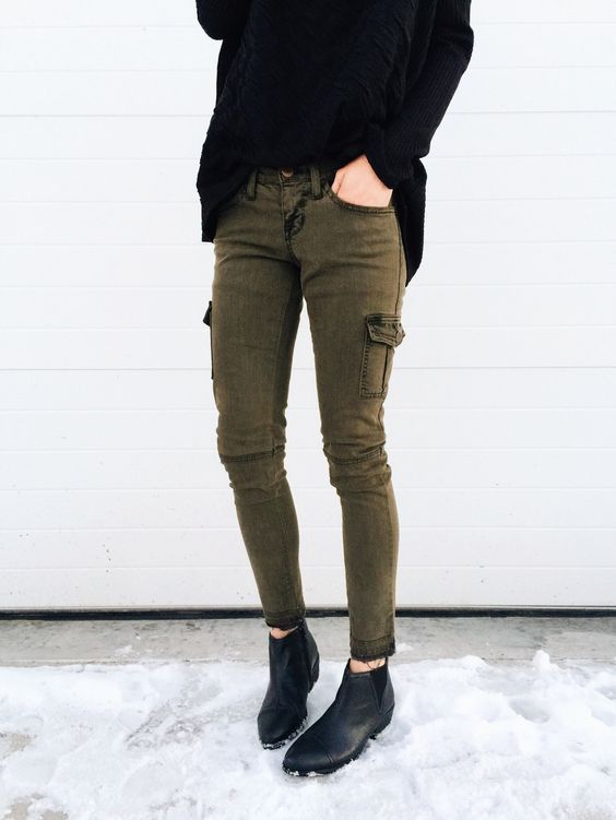 khaki green skinny jeans womens