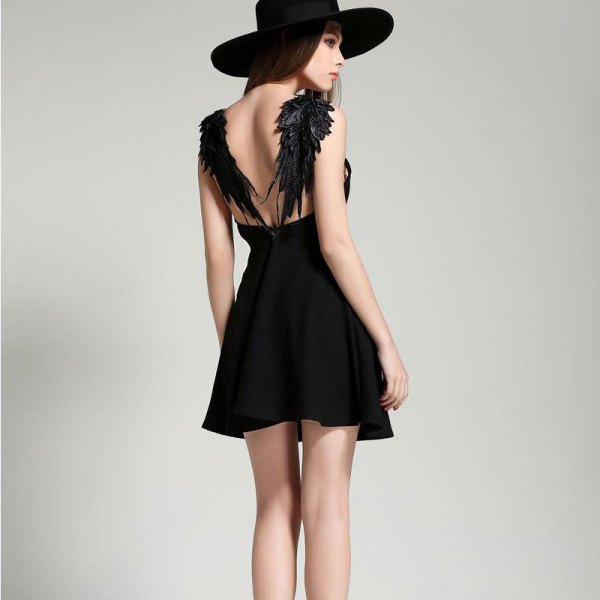 completely backless dress