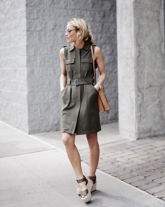 olive green dress what color shoes