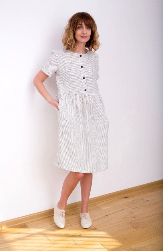 knee length button up dress