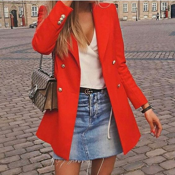 outfit red blazer