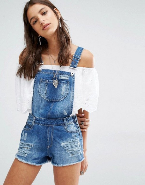 overall outfits shorts