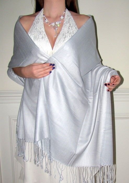 silver shawl for dress