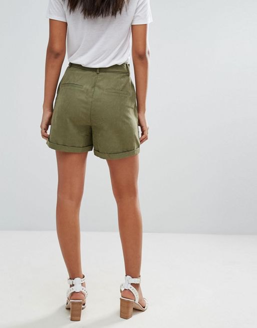 khaki cargo shorts women's