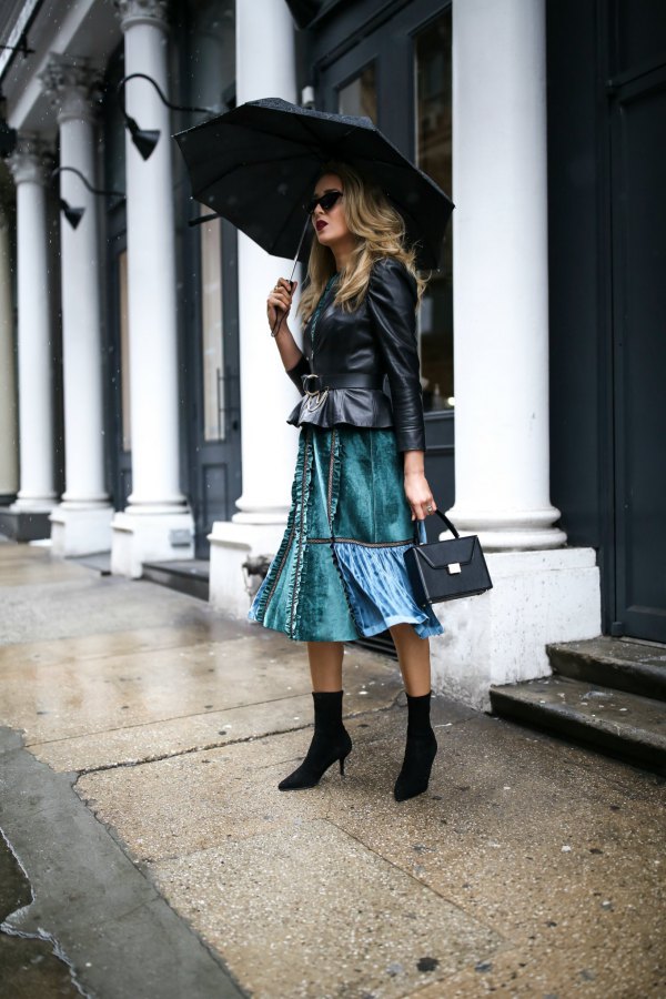 open lace back dress Nicolle Velvet Peplum Jacket