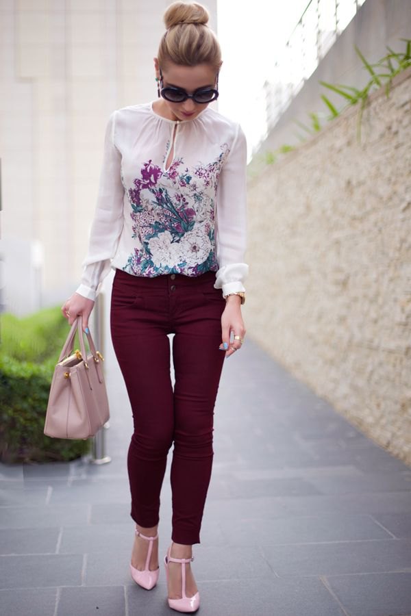 How to Wear Floral Blouse: 15 Refreshing Outfit Ideas for Women 