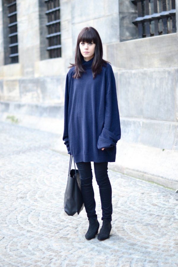 navy blue jumper outfit