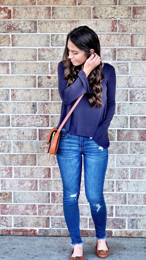 navy blue with jeans