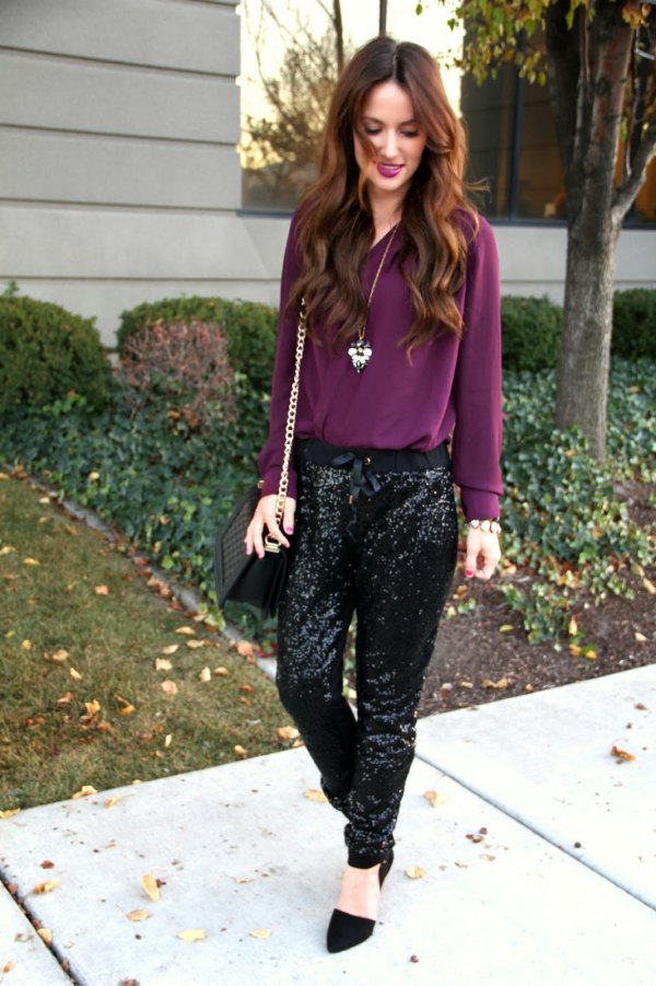 How to Style Purple Blouse: 15 ...