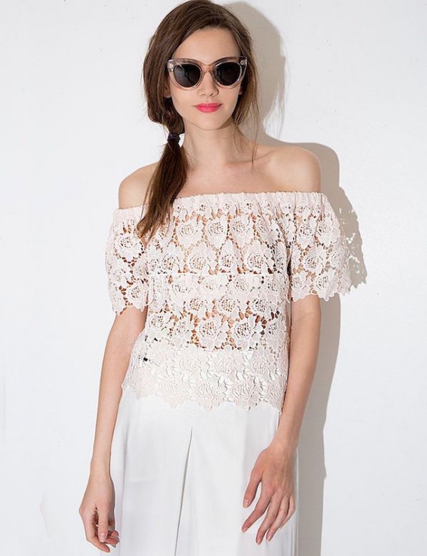 høj Urter insulator 15 Refreshing & Sexy Lace Off The Shoulder Top Outfit Ideas - FMag.com