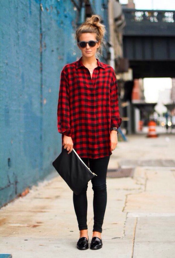 615 / Women's Flannel Shirt in Red/Black Buffalo Check – Rocky