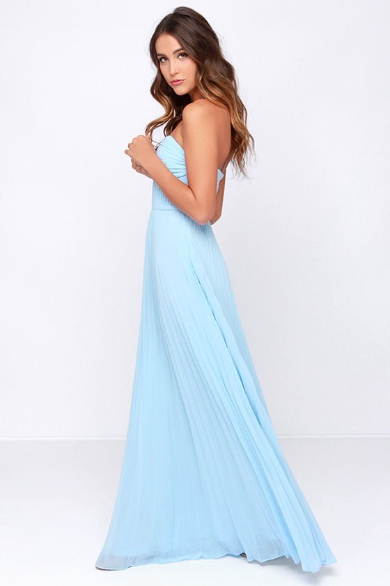 maxi light blue dress